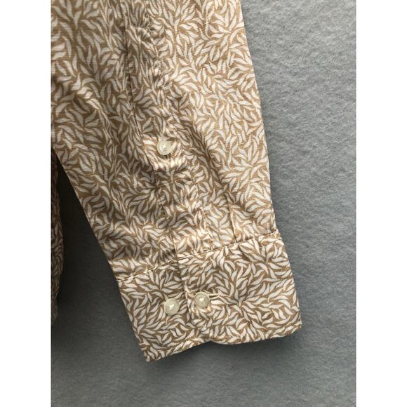 Michael Kors Men's Small Classic Fit Button Up Shirt Khaki NEW - Picture 6 of 8